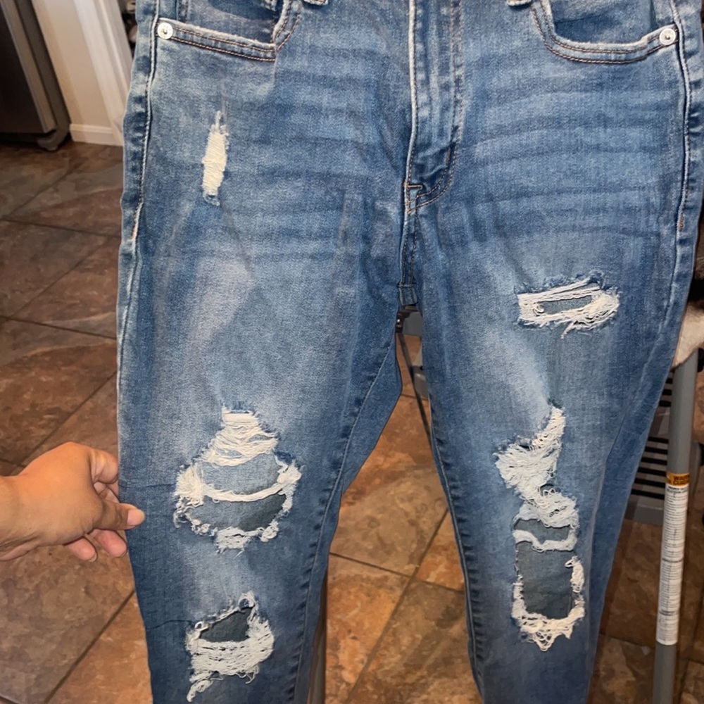 🩵Aeropostale High Rise‎ Jeans Cute Ripped 🍑